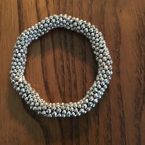 Meredith Frederick Design Irina Silver Mirrored Beaded Bracelet